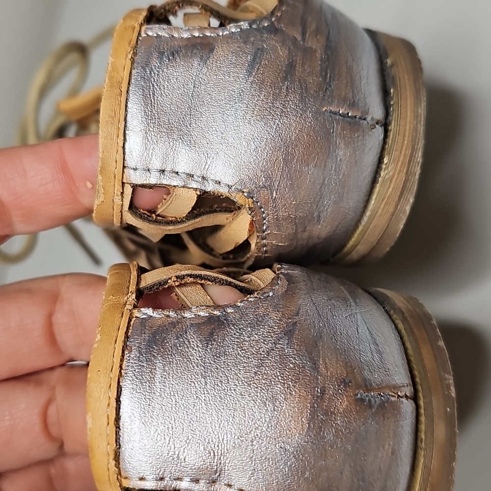 Coconuts by Matisse Gimlet Woven Lace Up Oxfords Tan/silver - Picture 7 of 10